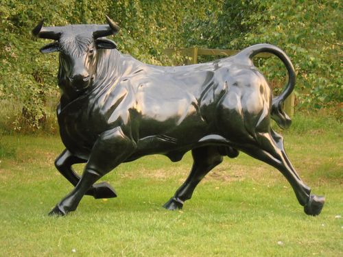 bull  statement piece statue